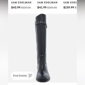 Sam Edelman Black Leather Paxton 2 Riding Boots